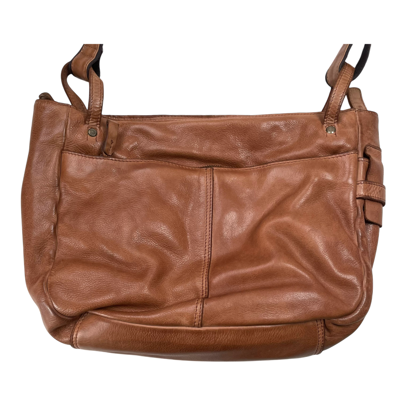 Harold's Bags leather submarine crossbag, cognac