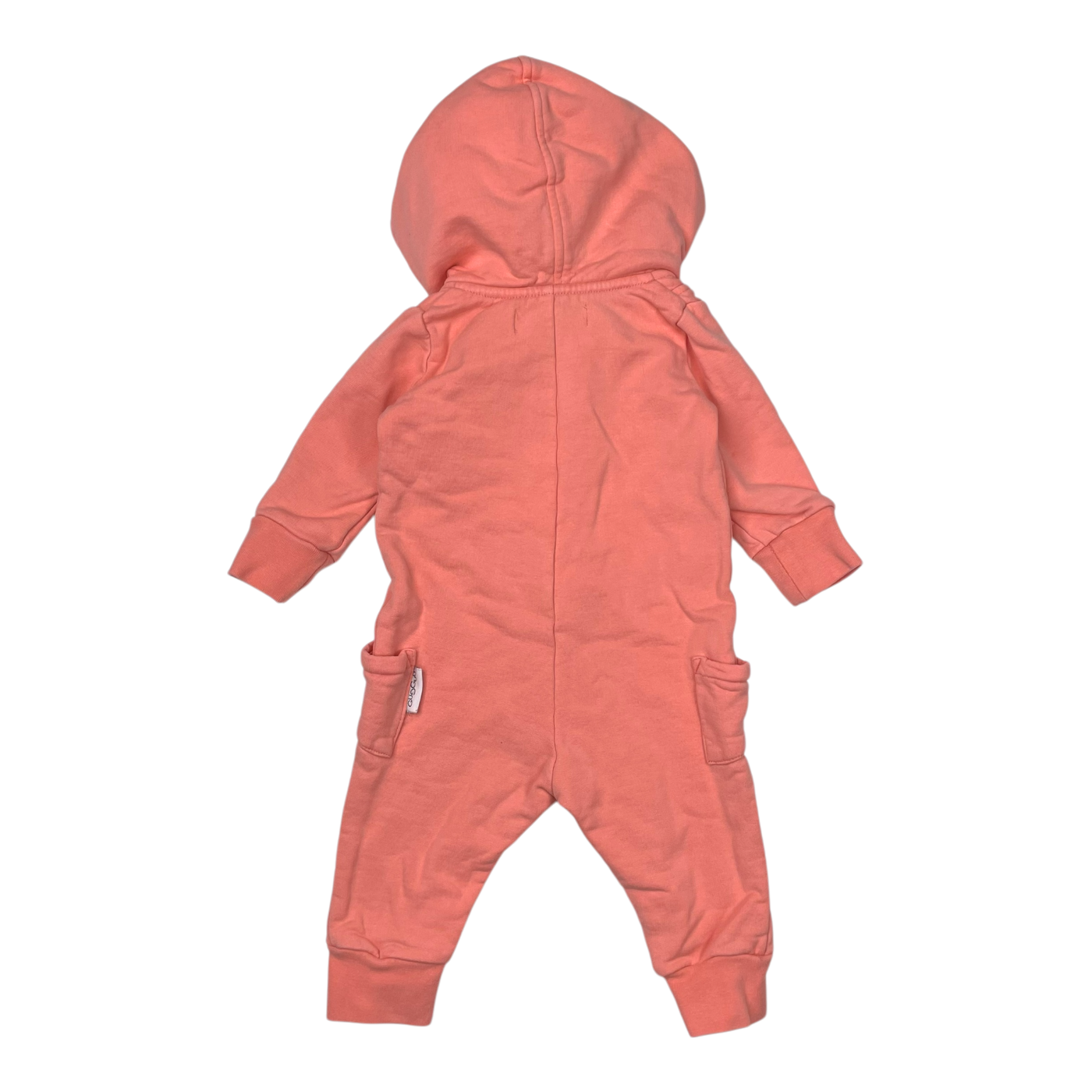 Gugguu sweat jumpsuit, coral pink | 68cm