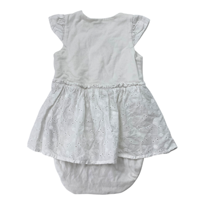 Polarn O. Pyret body dress, white | 68cm