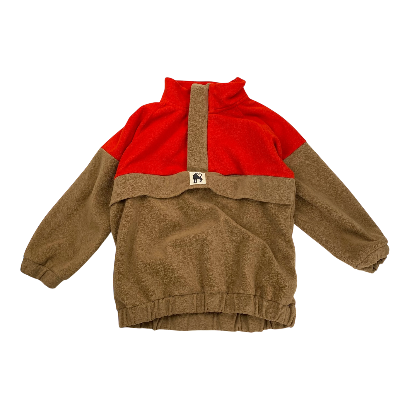 Mini Rodini fleece shirt, red / brown | 104/110cm