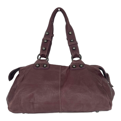 LUMI satchel bag, plum