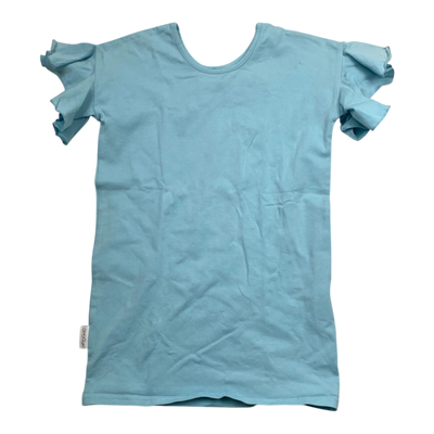 Gugguu frill t-shirt, turquoise | 152cm