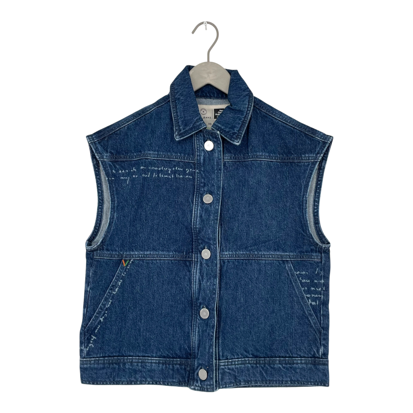 Mud Jeans van gogh denim vest, dark denim | unisex XS
