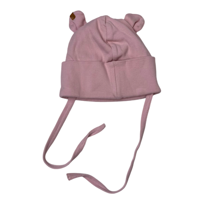 Metsola bear ear beanie, pink | 3-4y