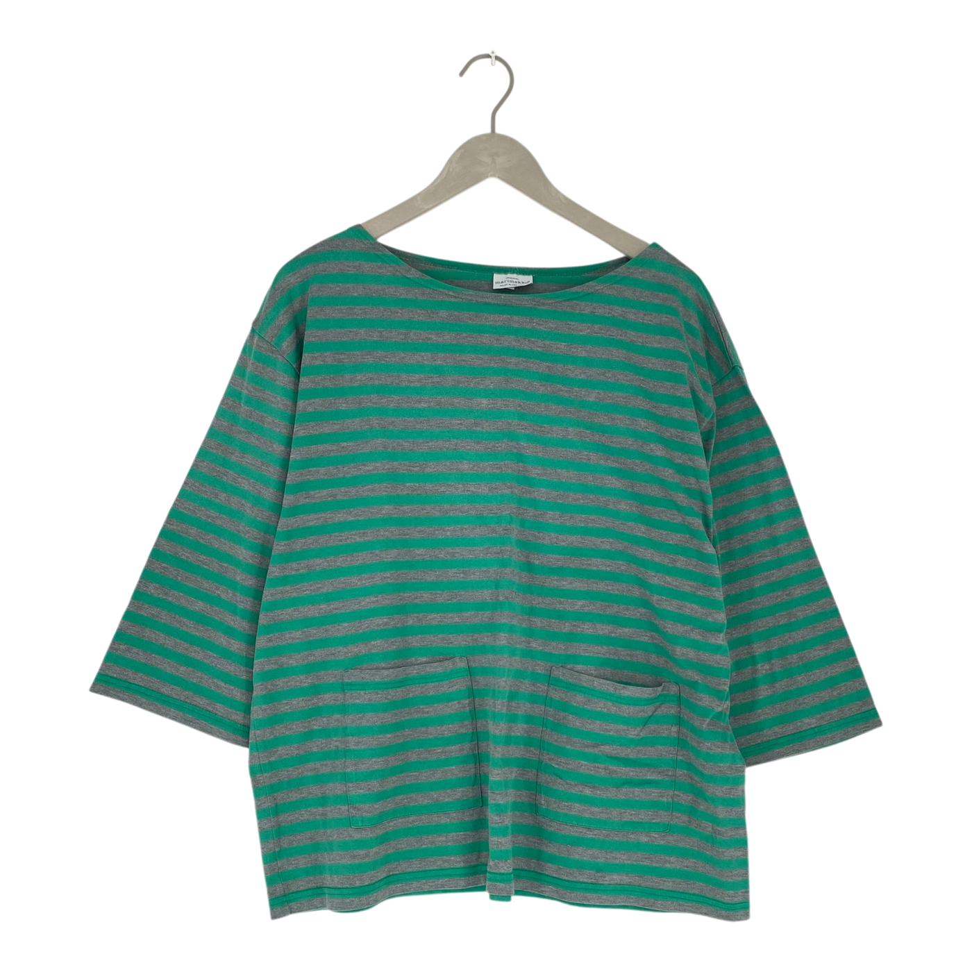 Marimekko stripe shirt, grey/green | woman XL