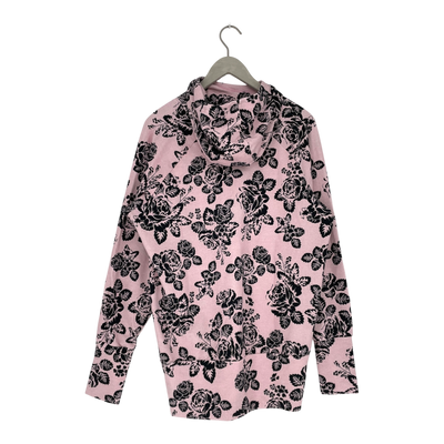Omellinen Daumen Hoodie, rosa Blumen | Frau 2xl