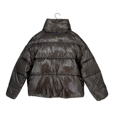 Embassy of Bricks and Logs lyon puffer jacket, shiny black olive | unisex S