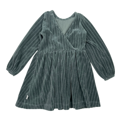 Mainio velour dress, green | 98/104cm