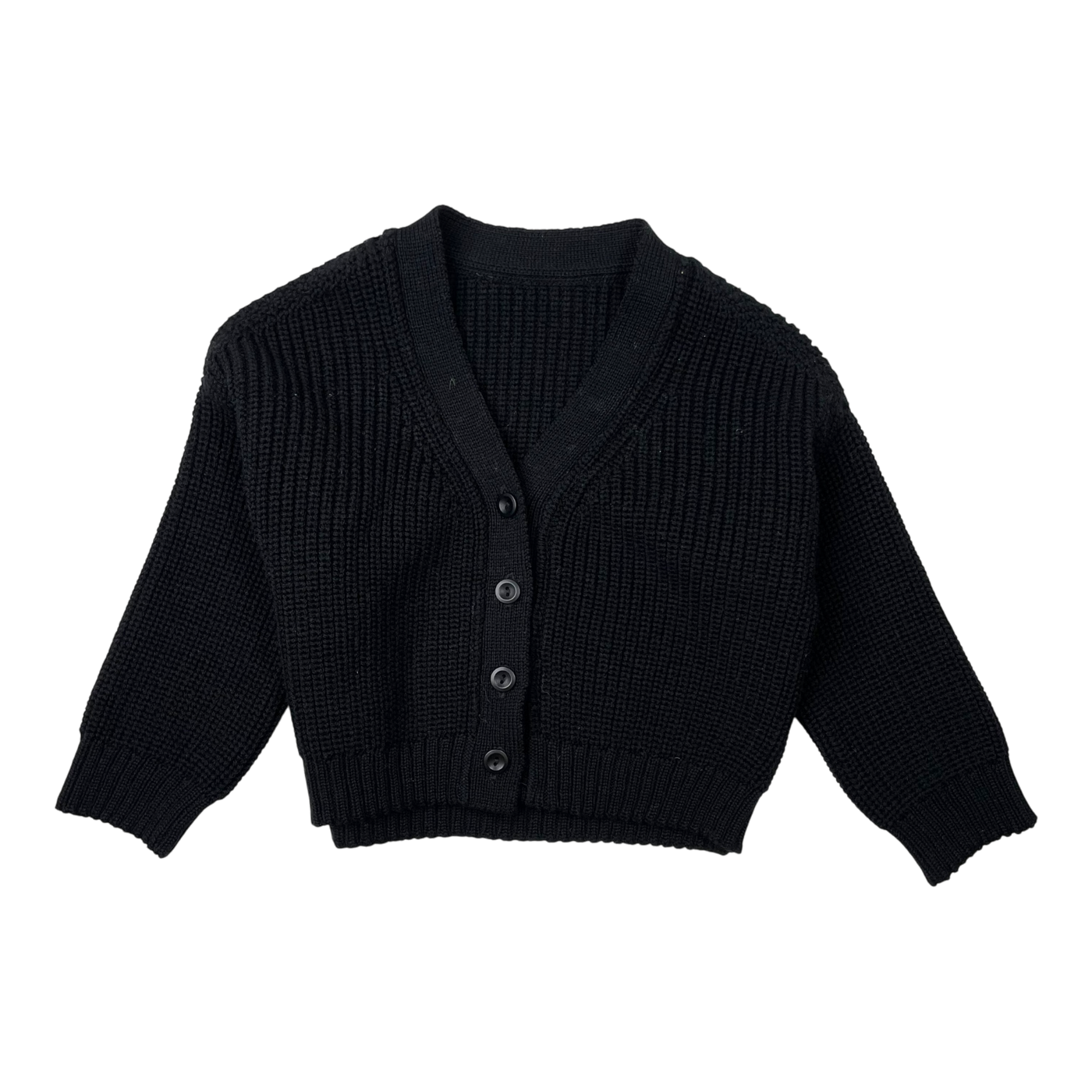 Metsola merino cardigan, black | 86/92cm