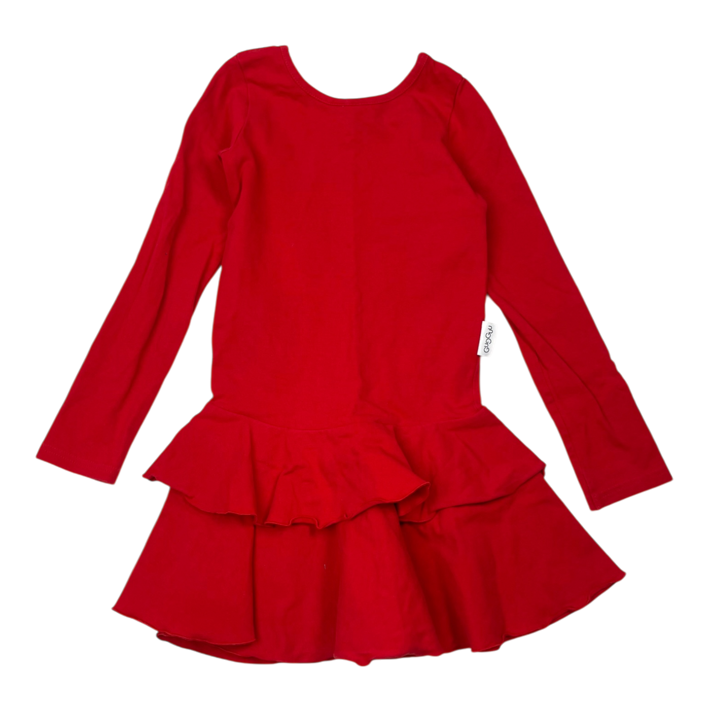 Gugguu frilla dress, red | 110cm