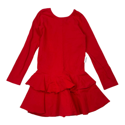 Gugguu frilla dress, red | 110cm