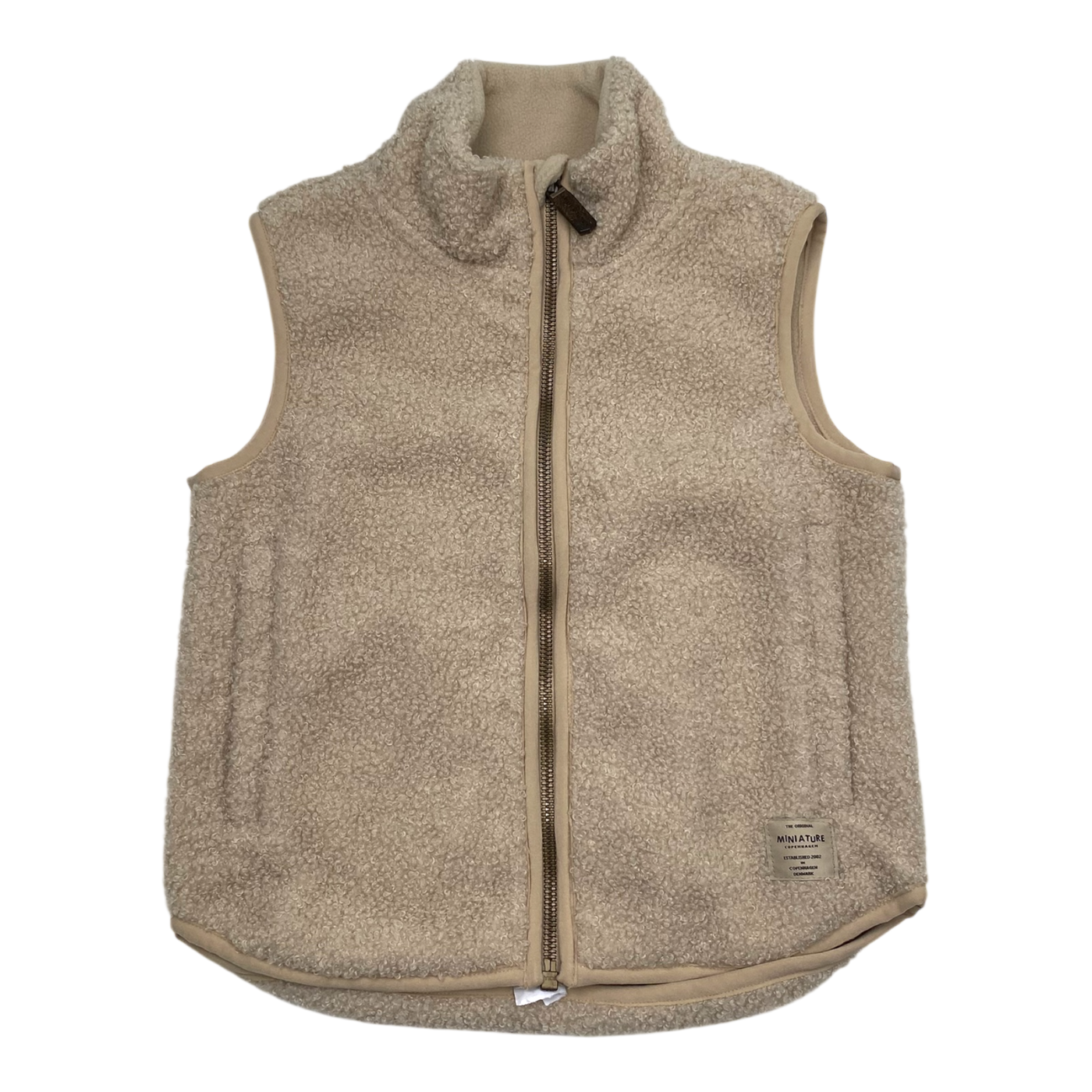 Mini A Ture matbattal teddy vest, wheat | 104cm