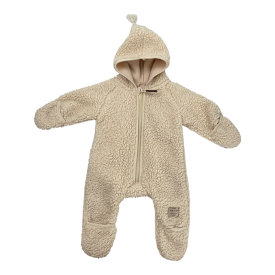 Mini A Ture matadel teddy fleece jumpsuit, cream | 62cm