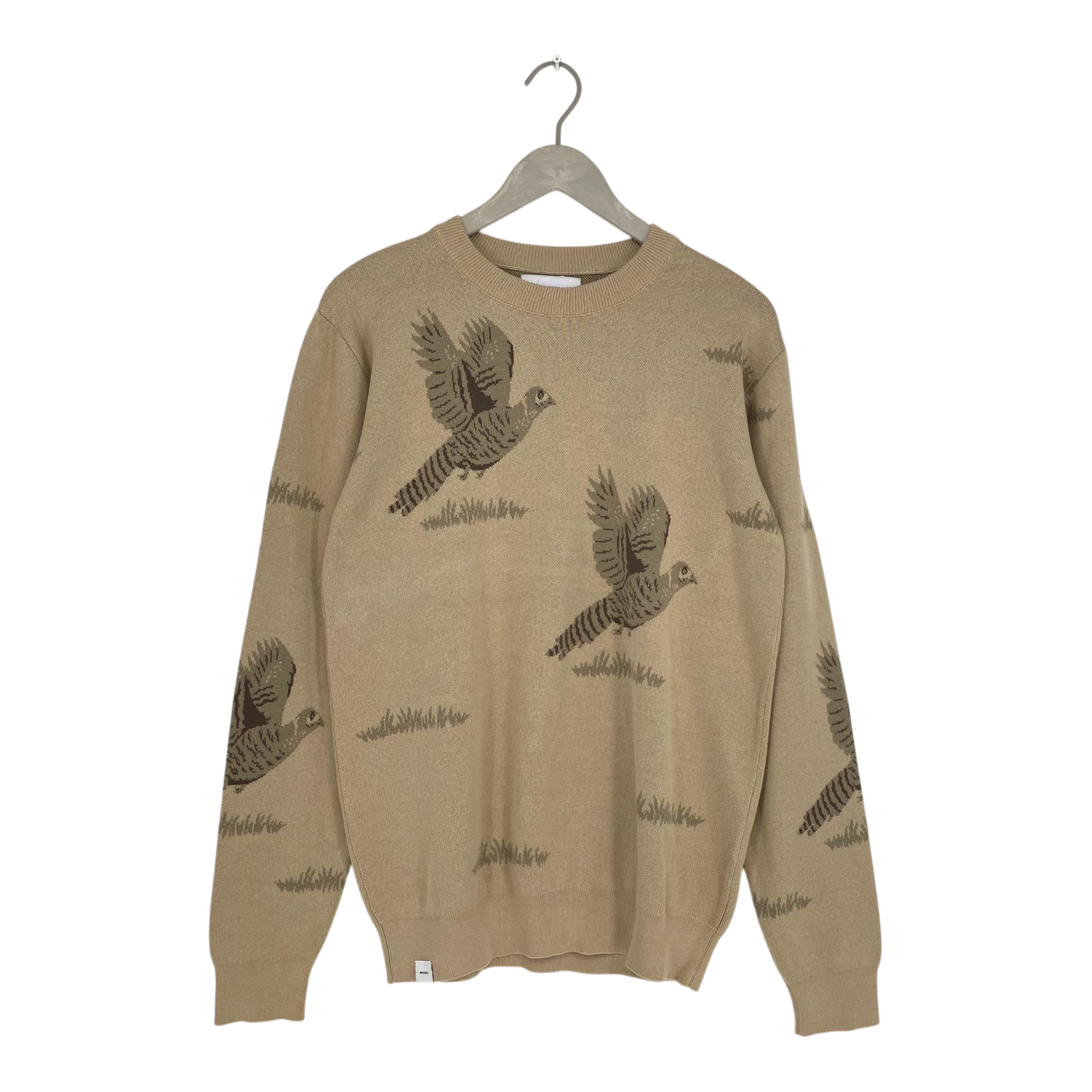 Makia hunted knit sweater, bird | man M