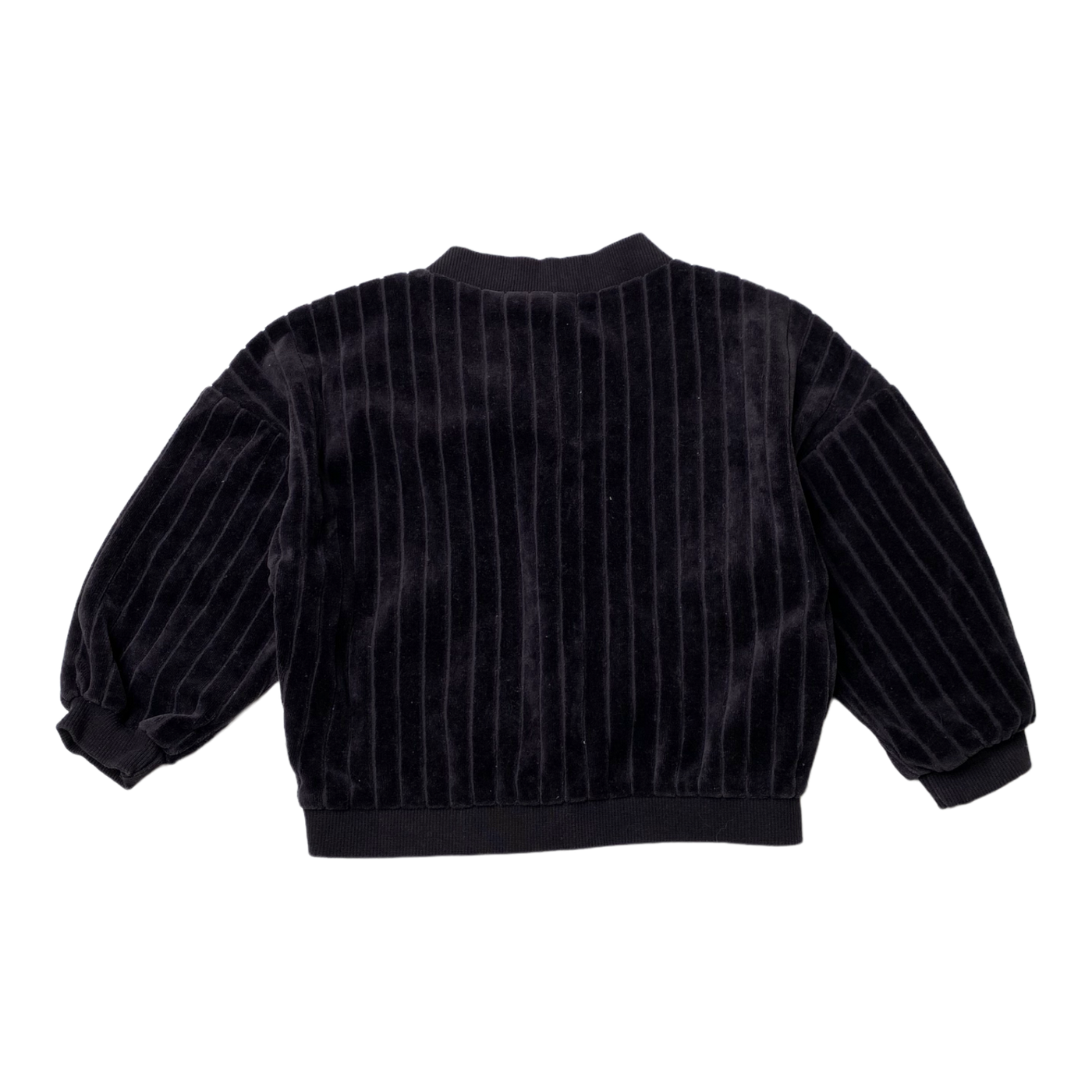 Mainio velour shirt, black | 86/92cm