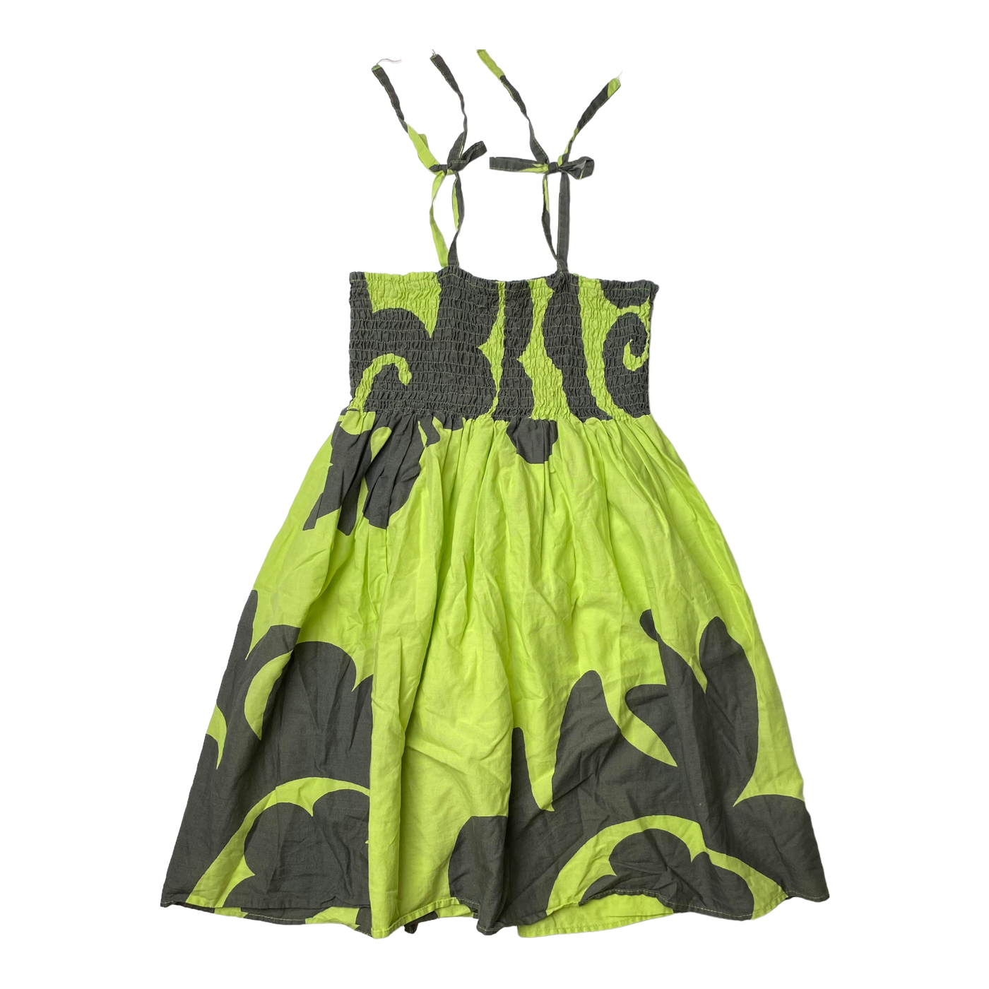 Marimekko woven dress, green | 110cm