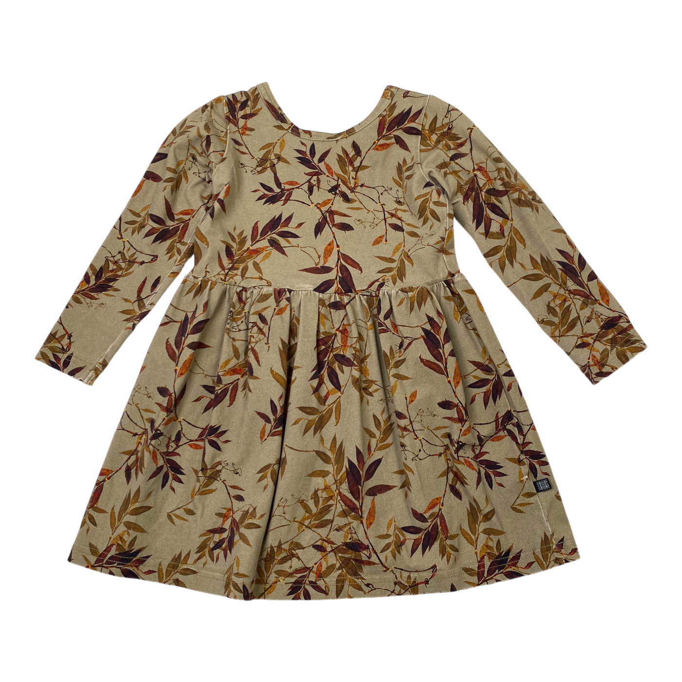 Kaiko dress, leaves | 86/92cm