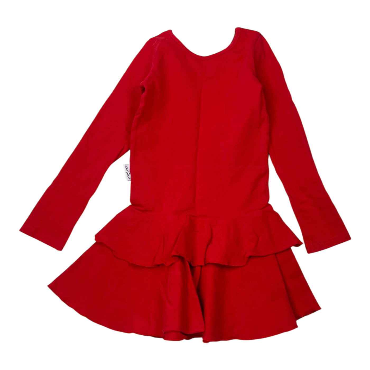 Gugguu frilla dress, red | 110cm