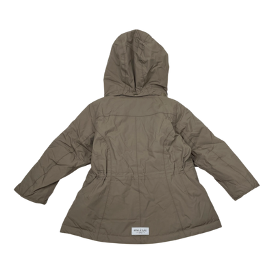 Mini A Ture matvelajanna fleece lined winter jacket, coffee | 104cm