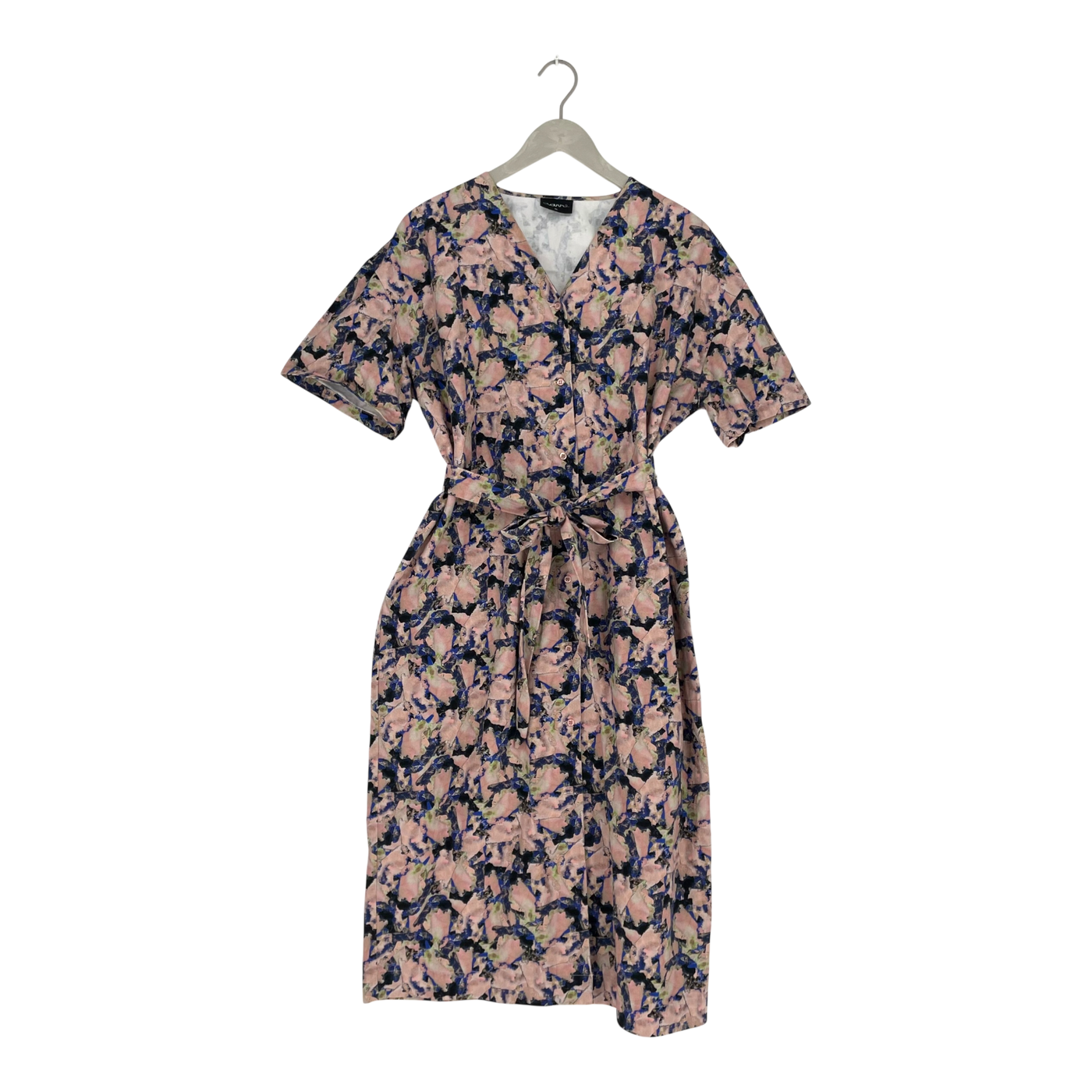 Aarre button dress, pink/royal blue | woman XL