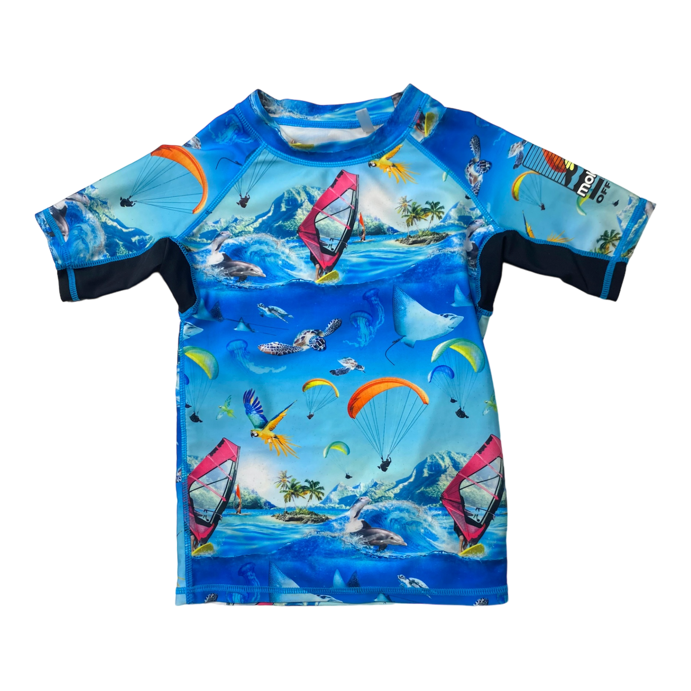 Molo UV swim shirt, water print | 110/116cm