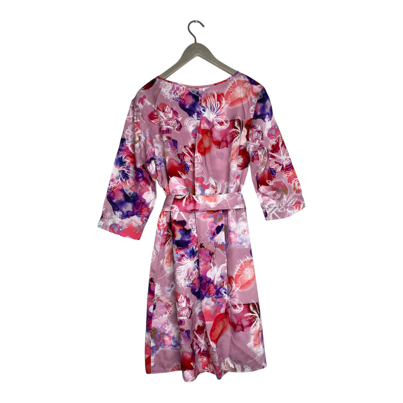 Nakoa belted dress, pink flower | woman XL