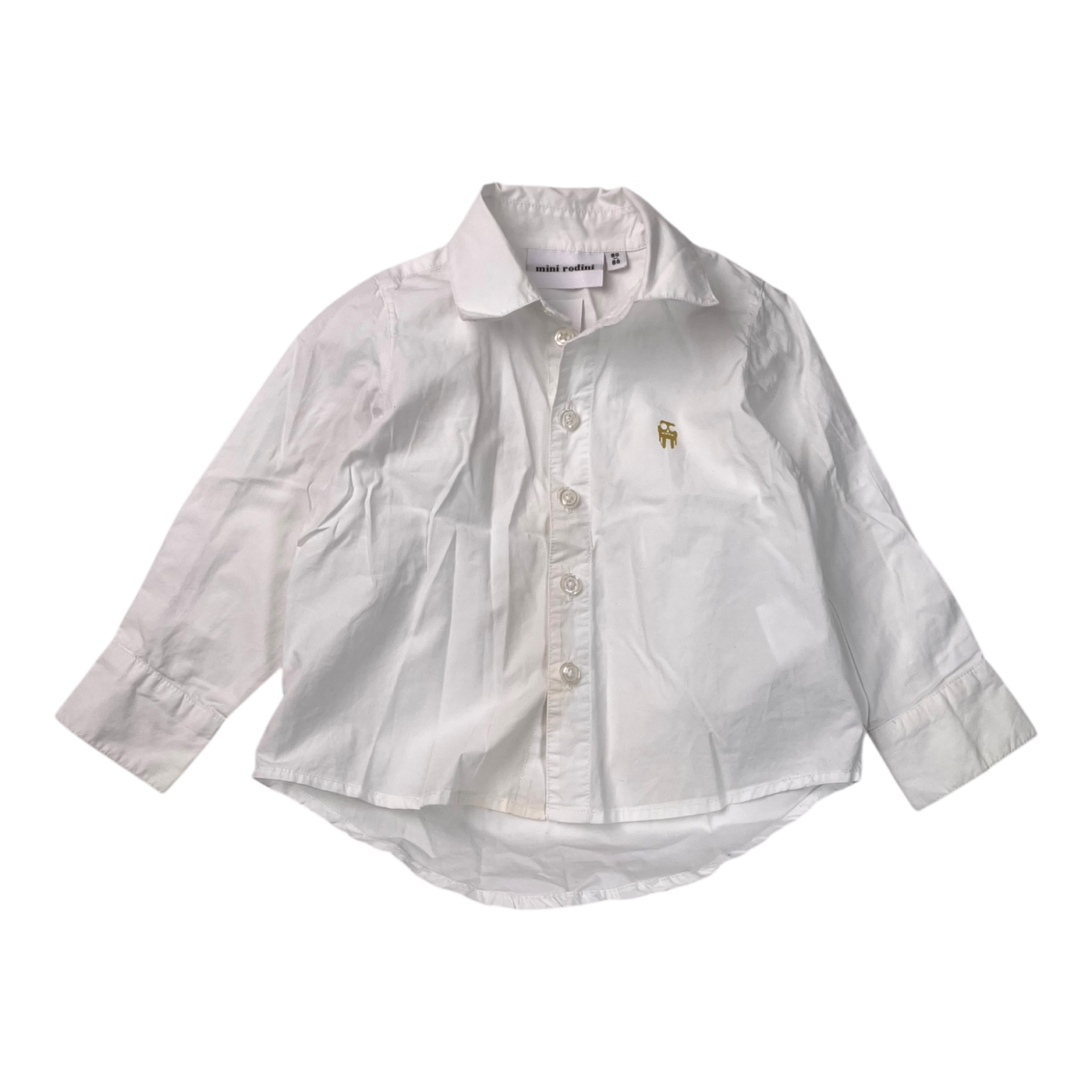 Mini Rodini woven collar shirt, white | 80/86cm