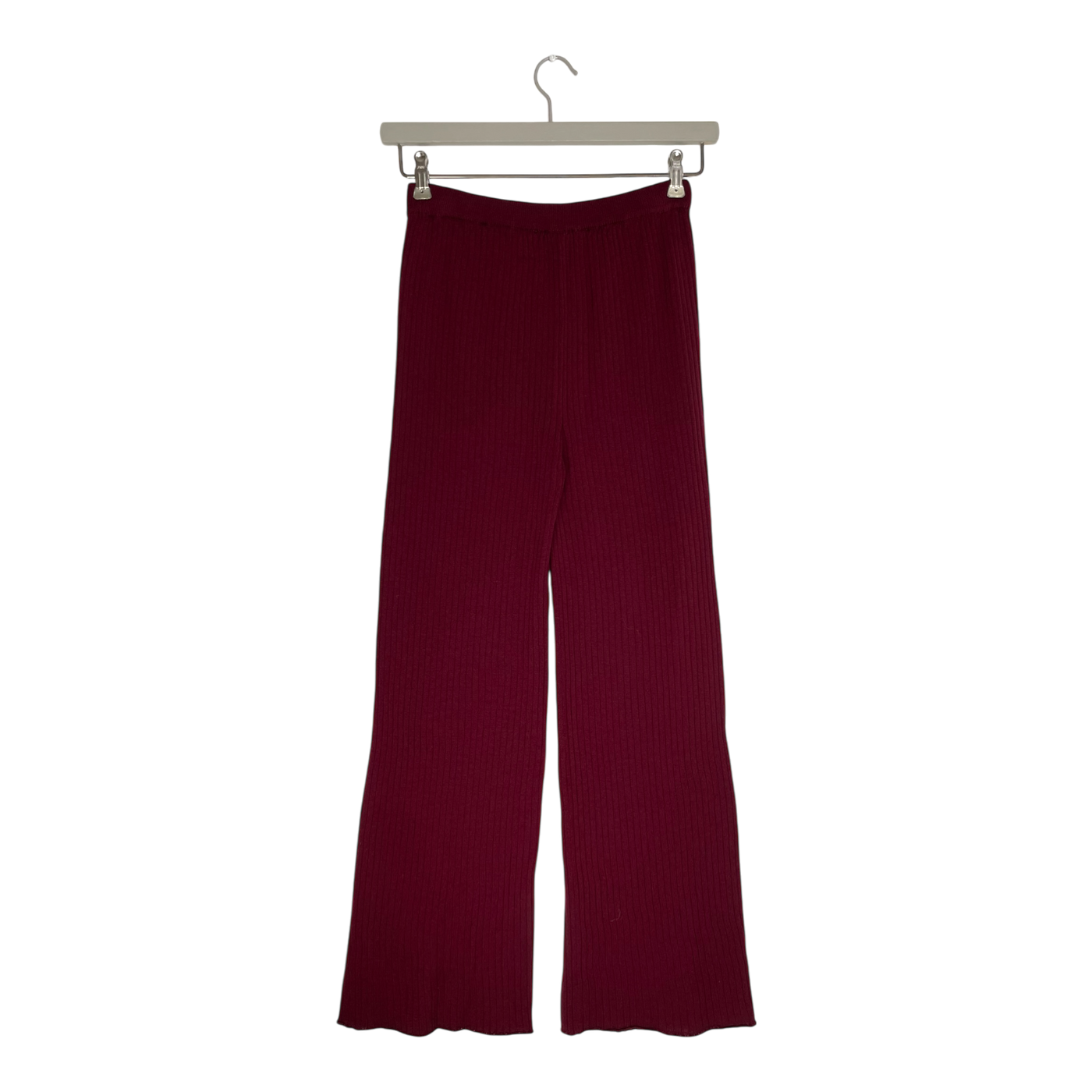 Falla kelo fine rib knit pants, burgundy | woman S