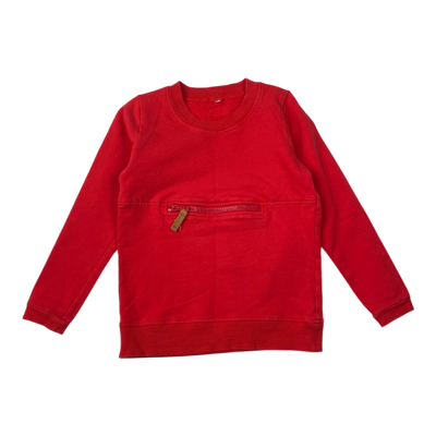 Metsola pocket sweatshirt, red | 110/116cm