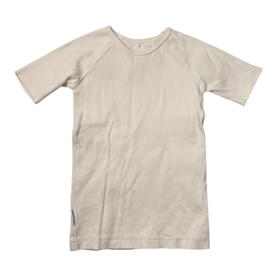 Metsola rib t-shirt, vanilla | 134cm