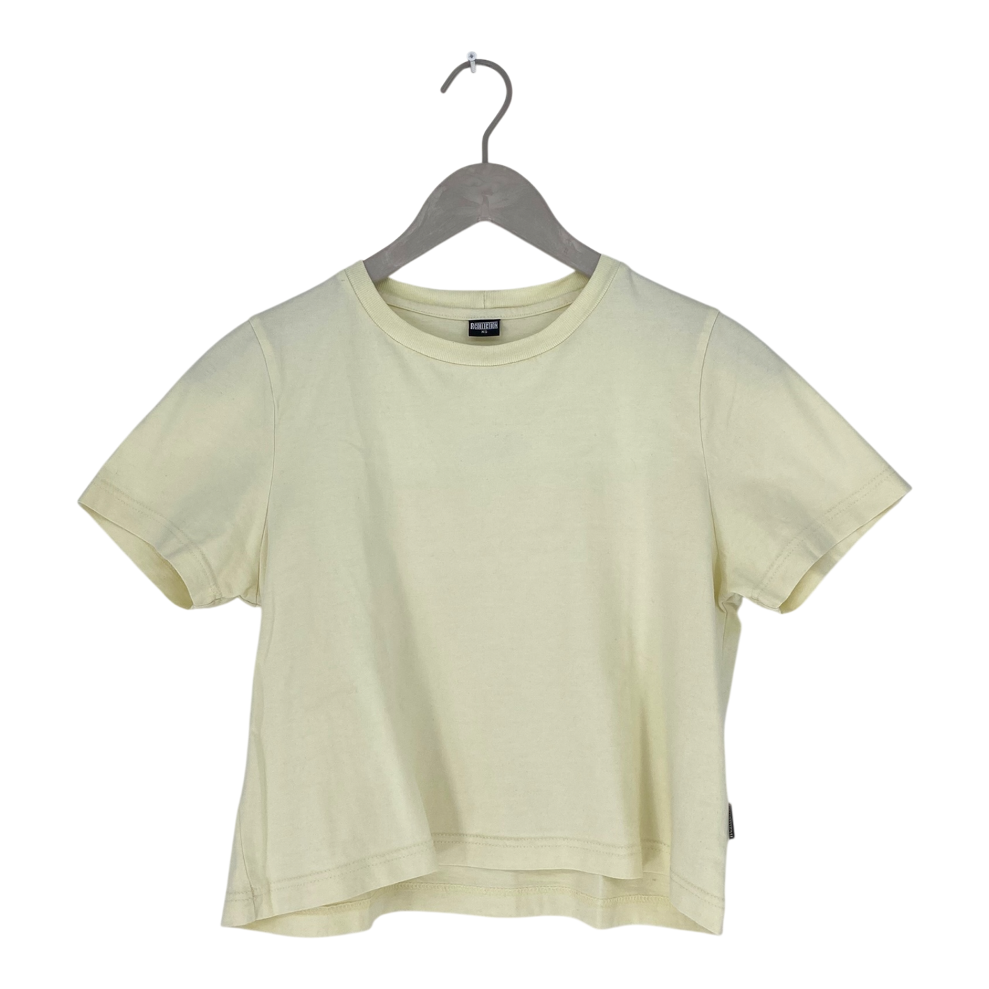 R-Collection Cropped T-Shirt, hellgelb | Frau XS