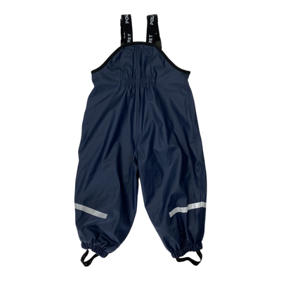 Polarn O. Pyret Rain Latzhose, Dunkelblau | 86/92 cm