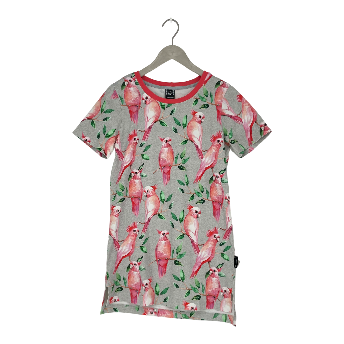 Omellinen Peppari T-Shirt Tunika, Papagei | Frau XS