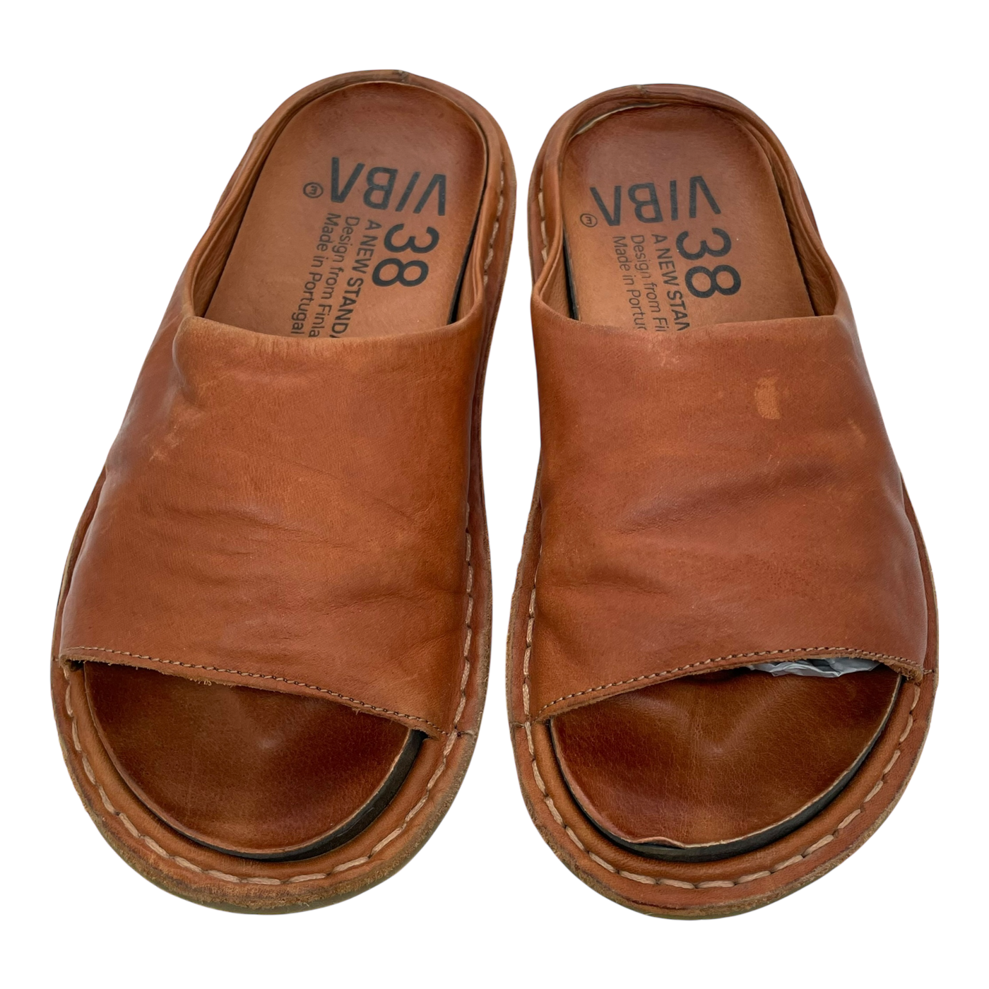 VIBAe Saint Tropez leather sandals, cognac brown | 38