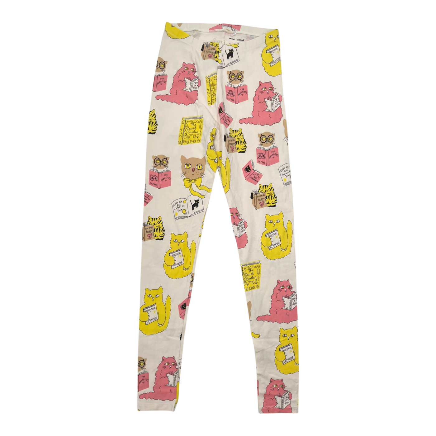 Mini Rodini leggings, book cats | 140/146cm