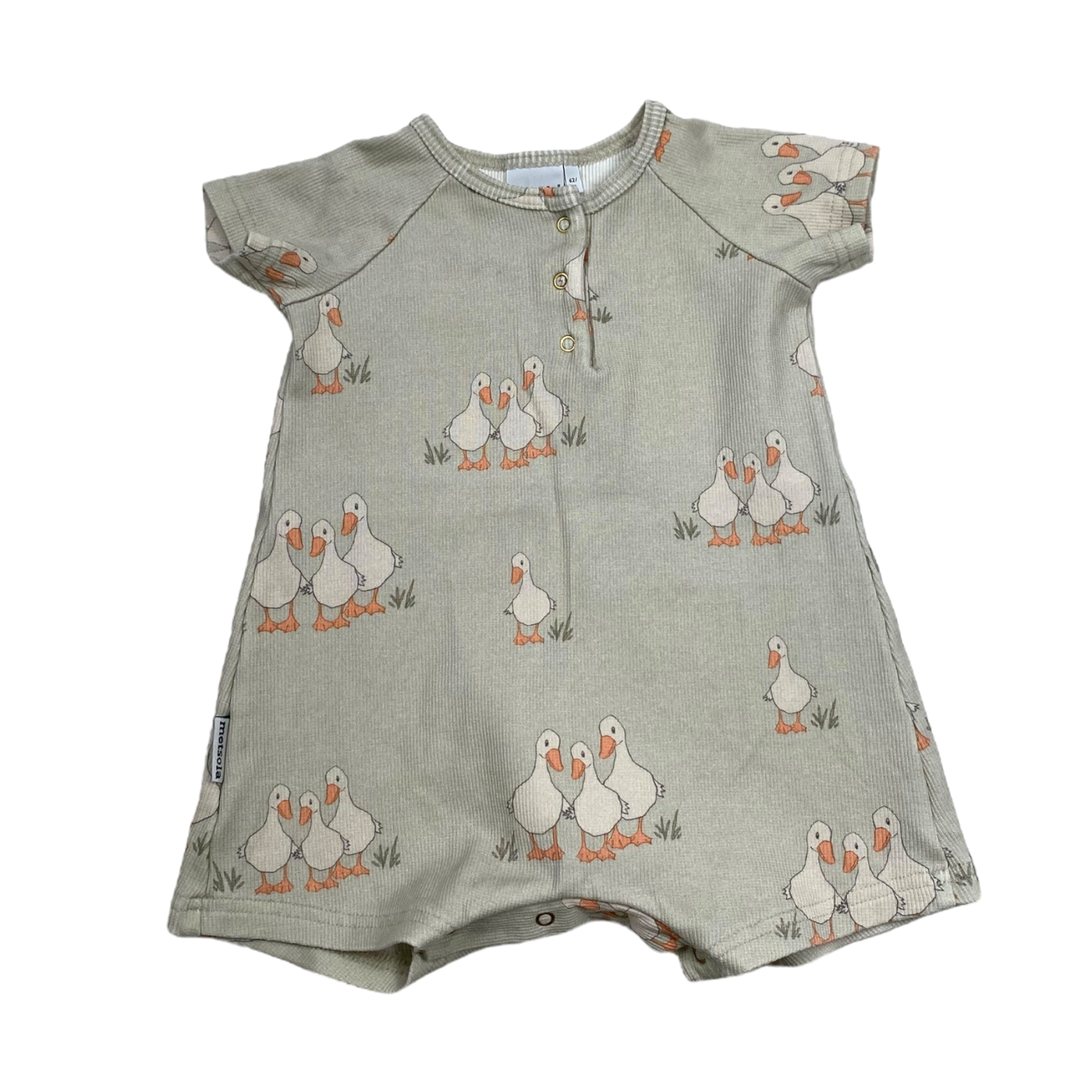 Metsola rib jumpsuit, duck | 62/68cm