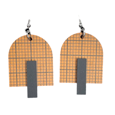 Yo Zen earrings, wooden