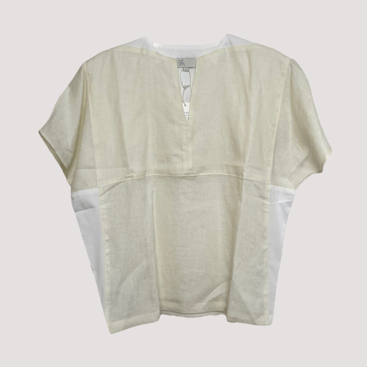 Maska linen shirt, ivory/white | women S